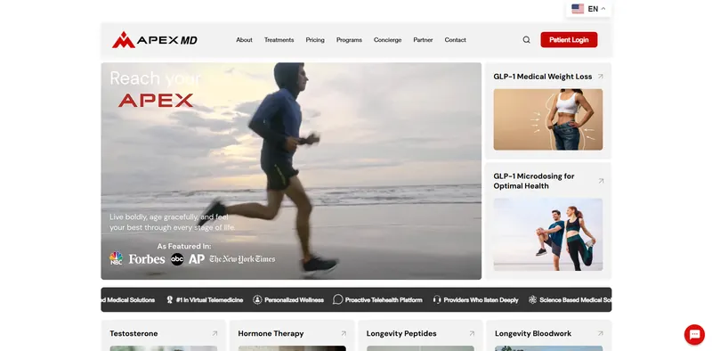 Apex MD website designed by Sofverse