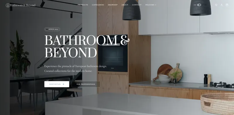 Bathroom Beyond website by Sofverse, a Shopify development agency serving Orlando