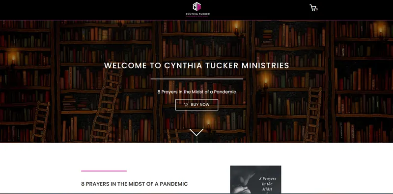 Cynthia Tucker Ministries website designed by Sofverse