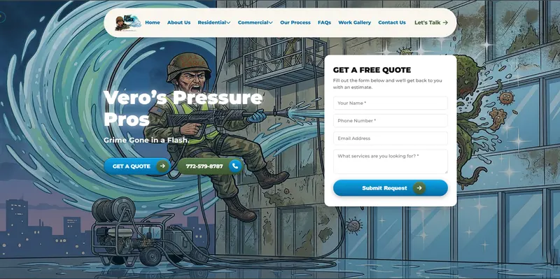 Full Force Pressure Washing LLC website designed by Sofverse
