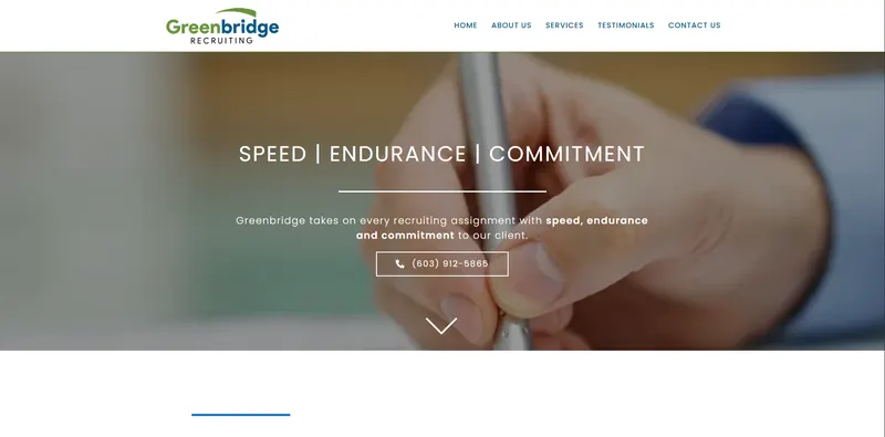 Green Bridger website by Sofverse, a web development company serving Tampa