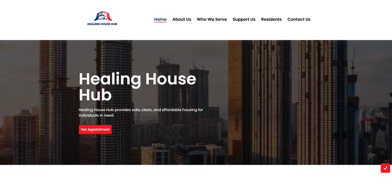 Healing House Hub website by Sofverse, a Shopify development agency serving Orlando