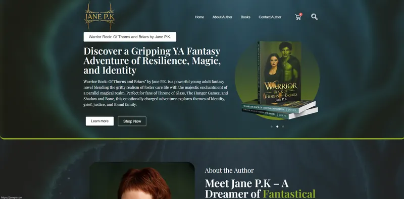 Jane PK website designed by Sofverse
