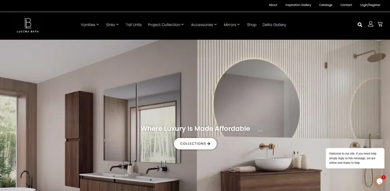Lucena Bath website designed by Sofverse