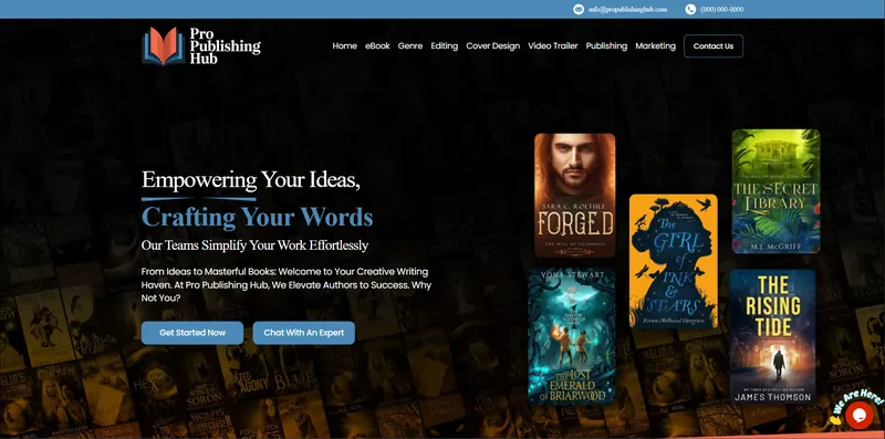 Pro Publishing Hub website designed by Sofverse