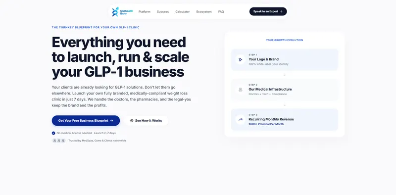 Telehealth Grow website by Sofverse, a SEO company serving Phoenix