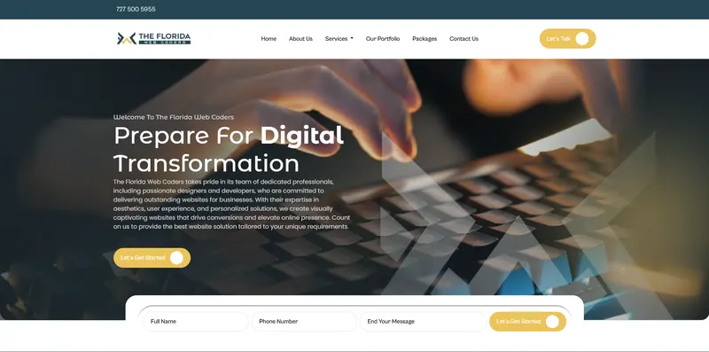 The Florida Web Coders website by Sofverse, a web design company serving Austin