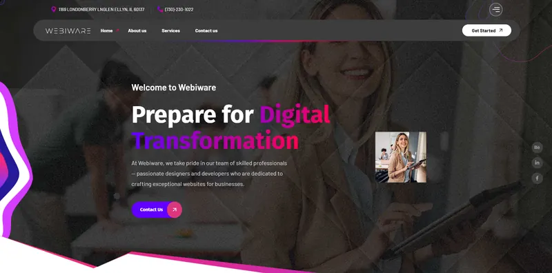 Webiware website designed by Sofverse